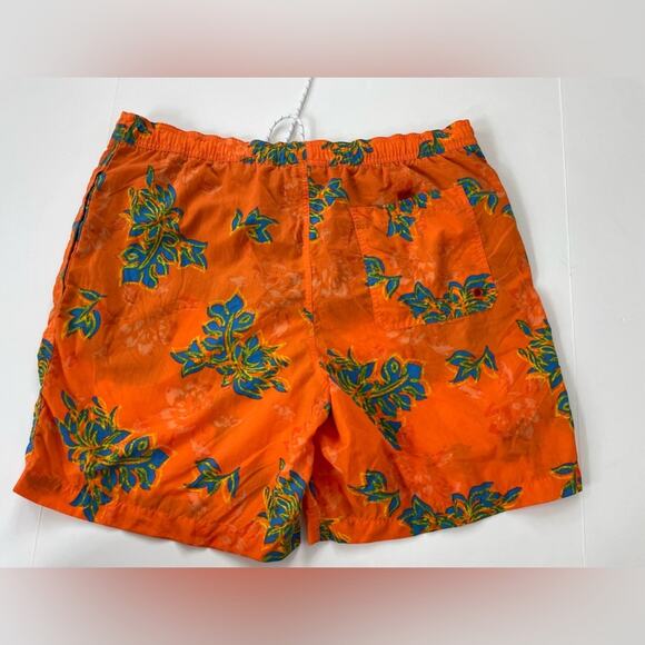 Ralph Lauren Chaps Swim Trunks L shorts Hawaiian Tropical Print Vintage - Picture 6 of 7